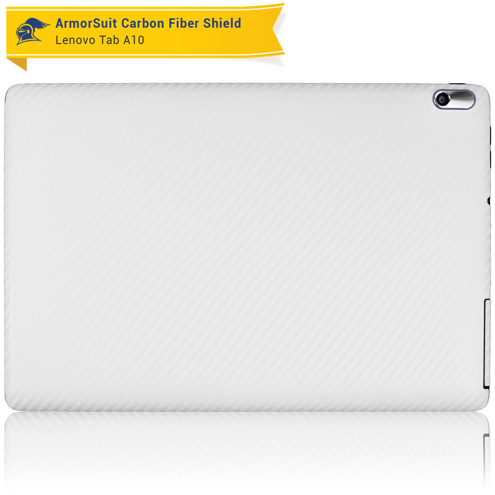Lenovo Tab A10 Screen Protector + White Carbon Fiber Film Protector