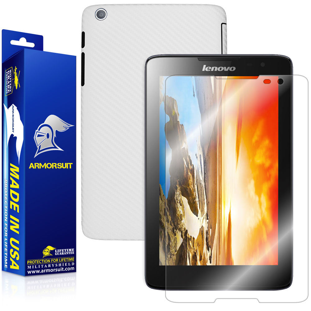 Lenovo Tab A8 Screen Protector + White Carbon Fiber Film Protector