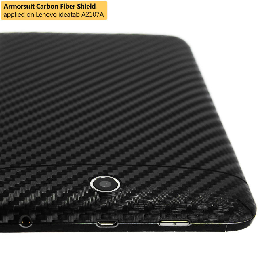 Lenovo A2107 Screen Protector + Black Carbon Fiber Skin