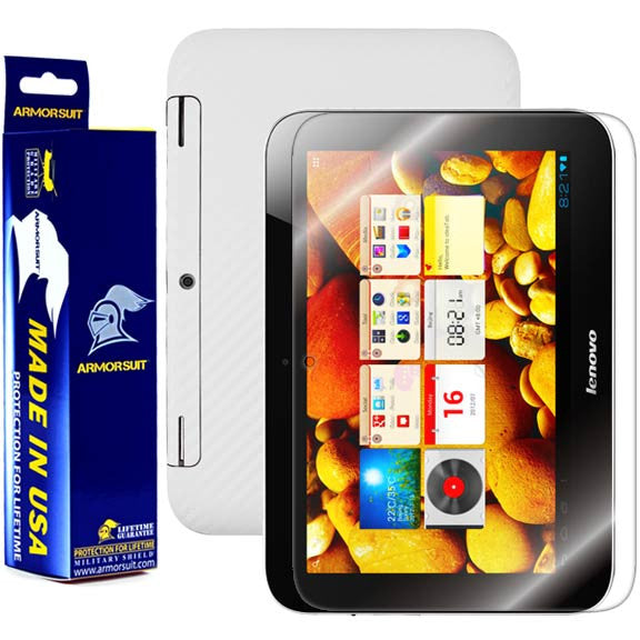 Lenovo ideaPad A2109 Screen Protector + White Carbon Fiber Film Protector