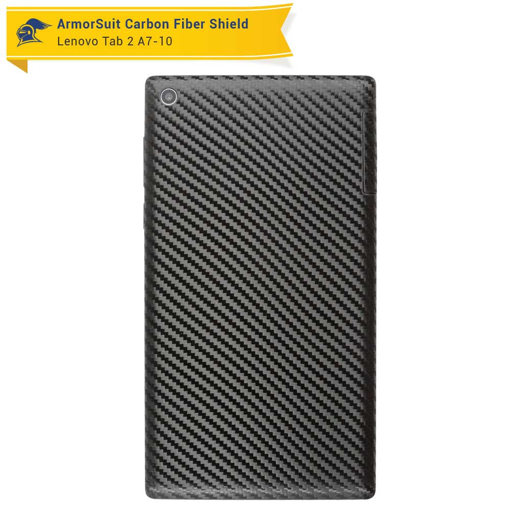 Lenovo Tab 2 A7 Screen Protector + Black Carbon Fiber Skin