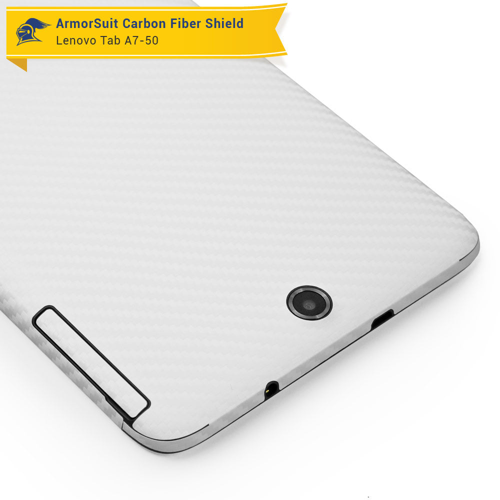 Lenovo Tab A7-50 Screen Protector + White Carbon Fiber Film Protector