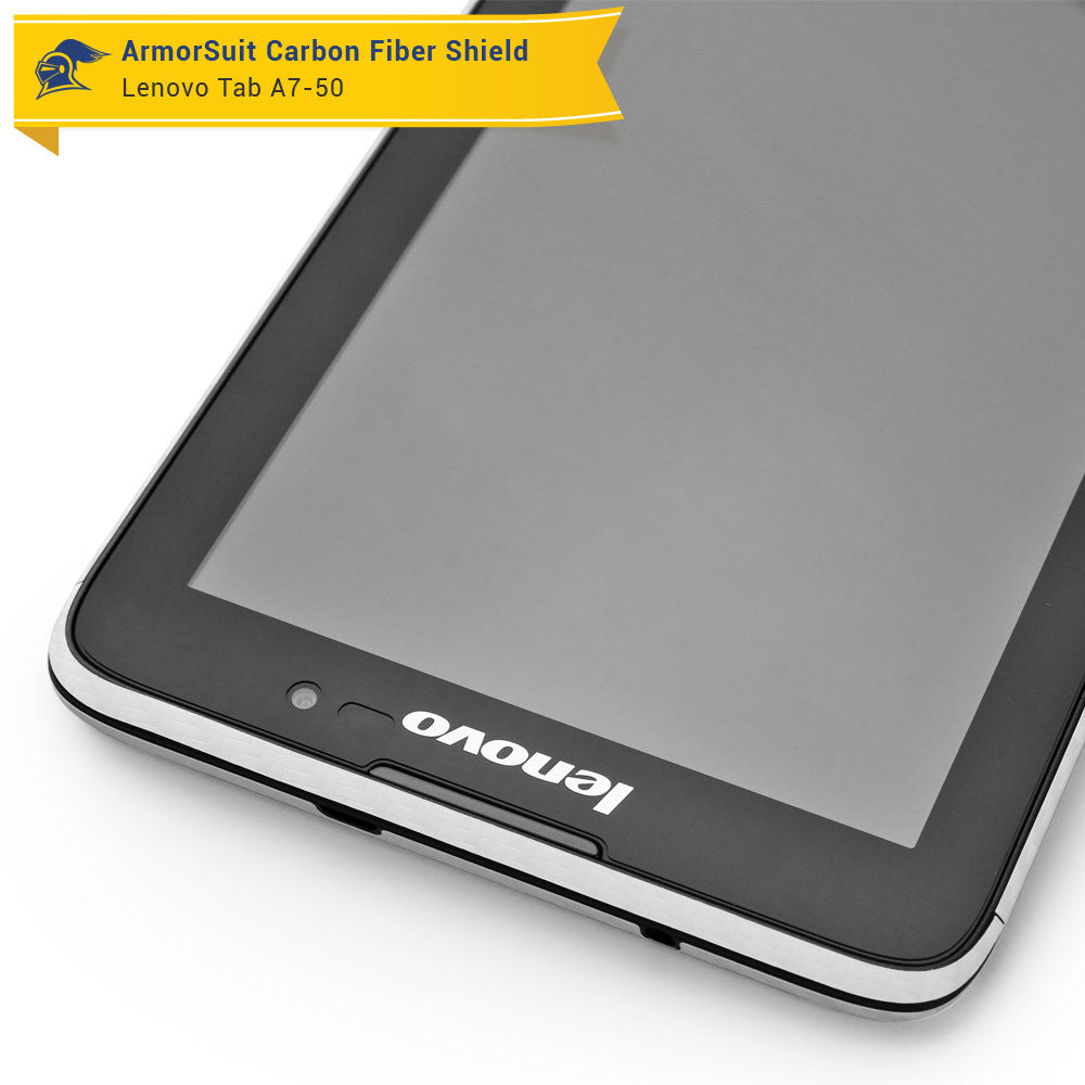 Lenovo Tab A7-50 Screen Protector + White Carbon Fiber Film Protector