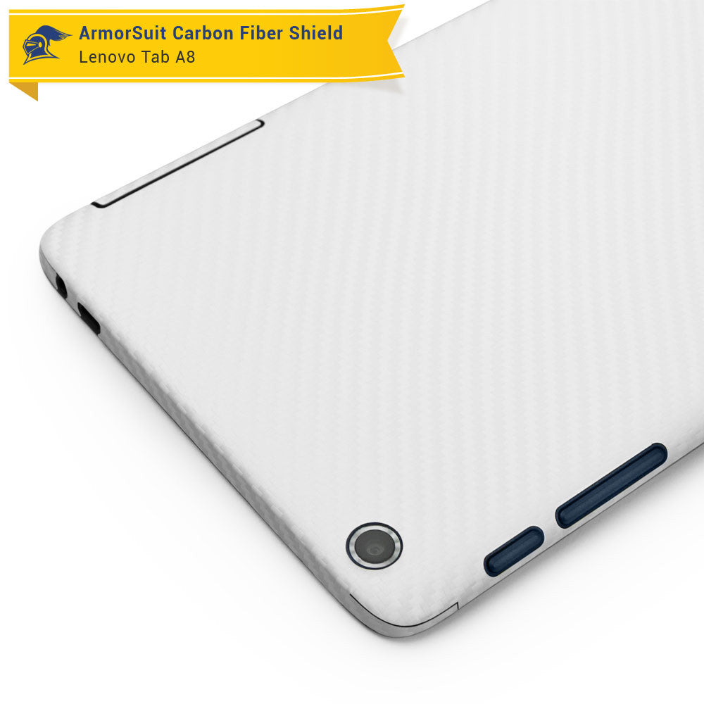 Lenovo Tab A8 Screen Protector + White Carbon Fiber Film Protector