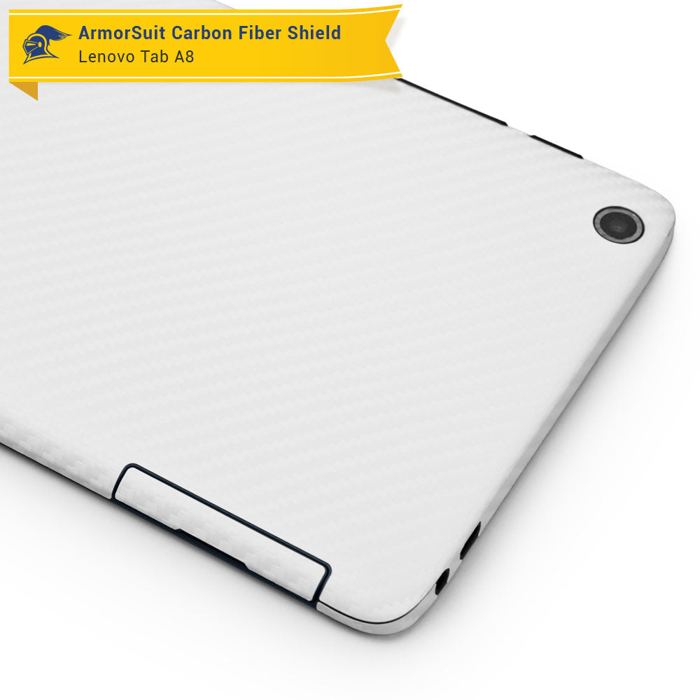 Lenovo Tab A8 Screen Protector + White Carbon Fiber Film Protector