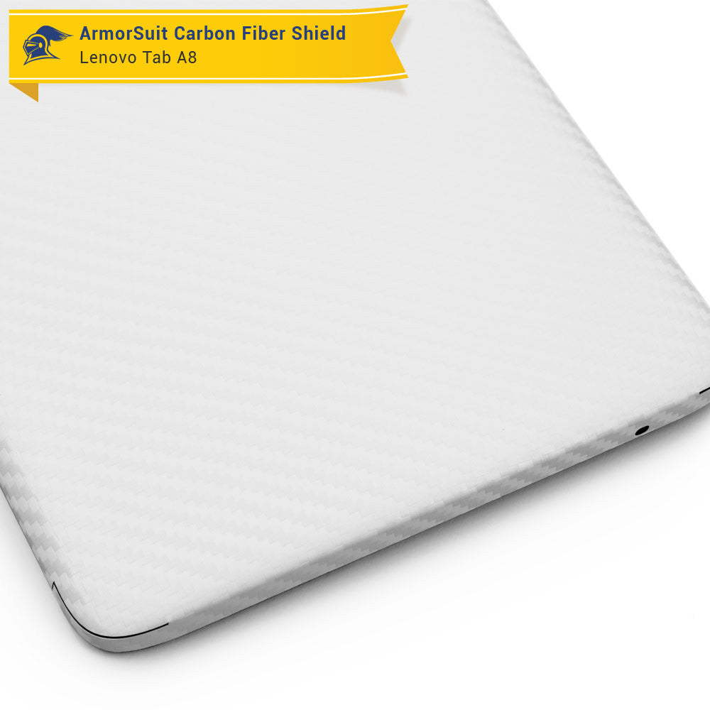 Lenovo Tab A8 Screen Protector + White Carbon Fiber Film Protector