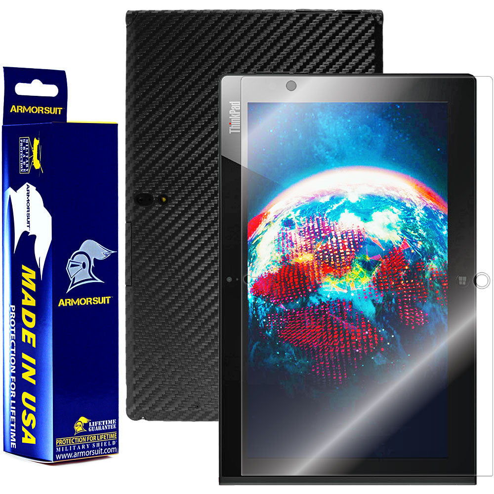 Lenovo Thinkpad 2 Screen Protector + Black Carbon Fiber Film Protector