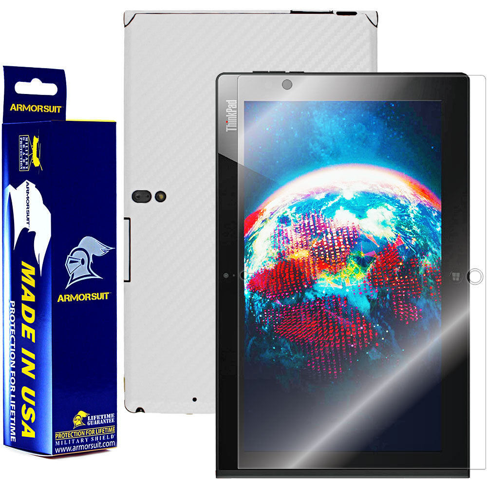 Lenovo Thinkpad 2 Screen Protector + White Carbon Fiber Film Protector