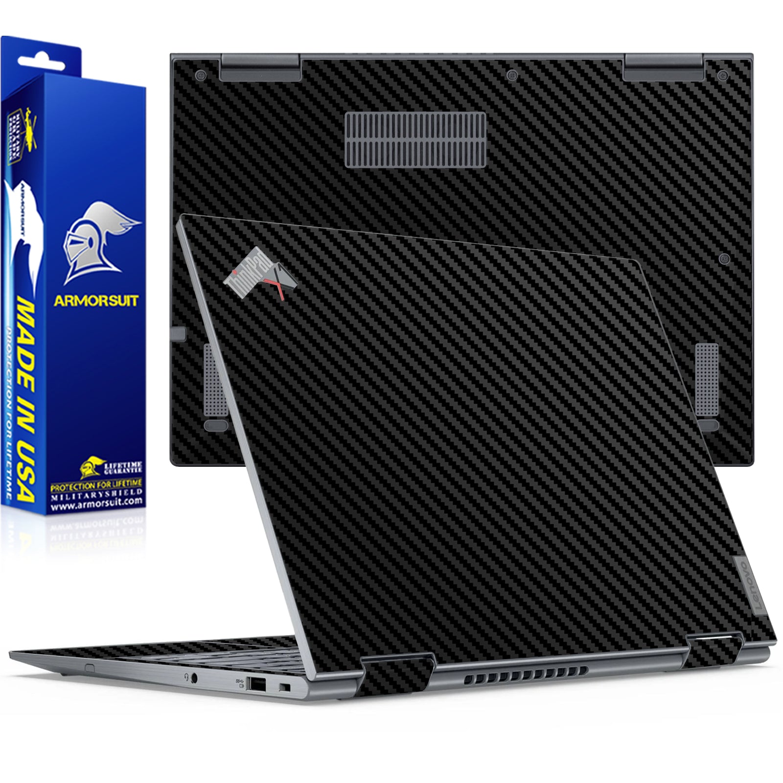 2 Pack] Armorsuit MilitaryShield Vinyl Skin Wrap Film for Lenovo Thin