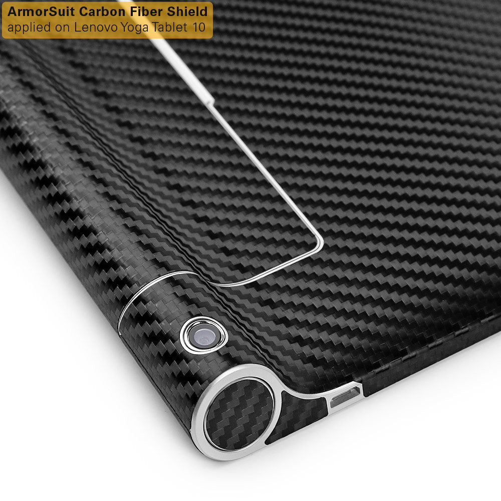 Lenovo Yoga Tablet 10 HD+ Screen Protector + Black Carbon Fiber Film Protector