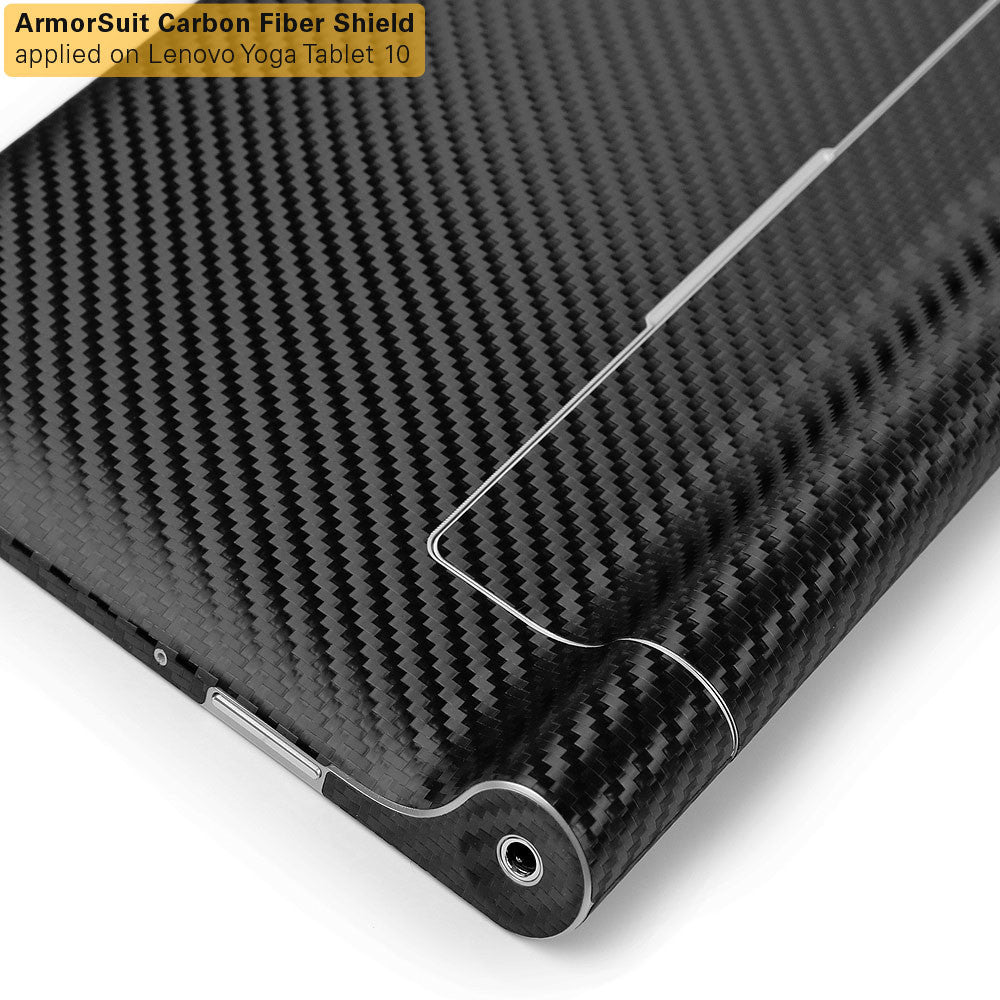 Lenovo Yoga Tablet 10 HD+ Screen Protector + Black Carbon Fiber Film Protector