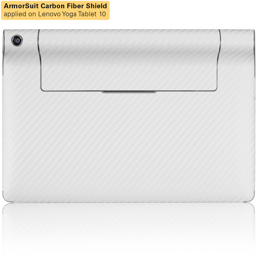 Lenovo Yoga Tablet 10 HD+ Screen Protector + White Carbon Fiber Film Protector