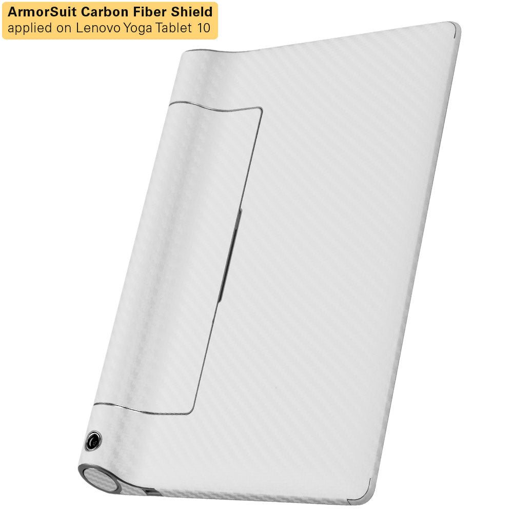 Lenovo Yoga Tablet 10 HD+ Screen Protector + White Carbon Fiber Film Protector