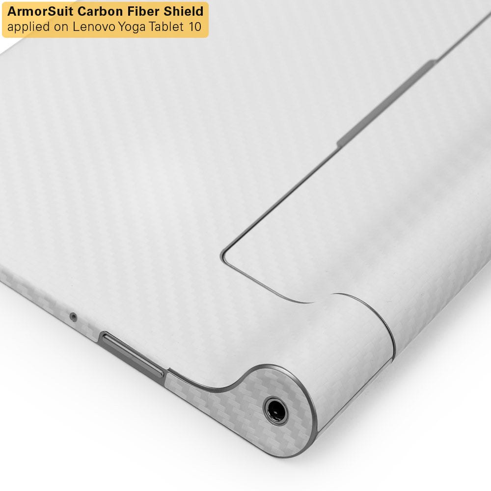 Lenovo Yoga Tablet 10 HD+ Screen Protector + White Carbon Fiber Film Protector