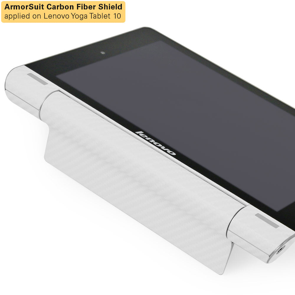 Lenovo Yoga Tablet 10 HD+ Screen Protector + White Carbon Fiber Film Protector