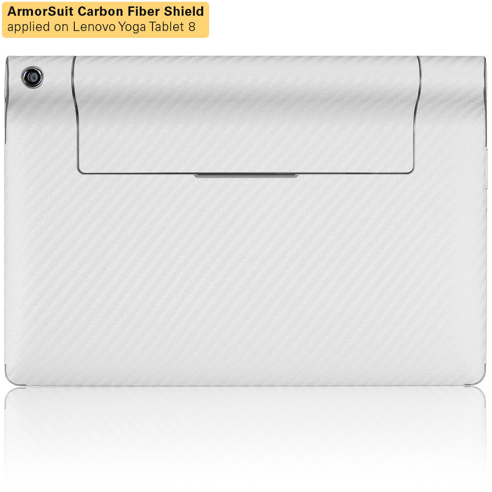 Lenovo Yoga Tablet 8" Screen Protector + White Carbon Fiber Film Protector
