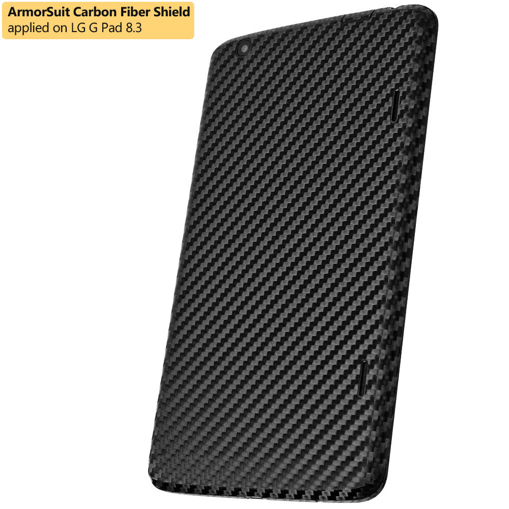 LG G Pad 8.3 (WiFi ONLY) Screen Protector + Black Carbon Fiber Film Protector