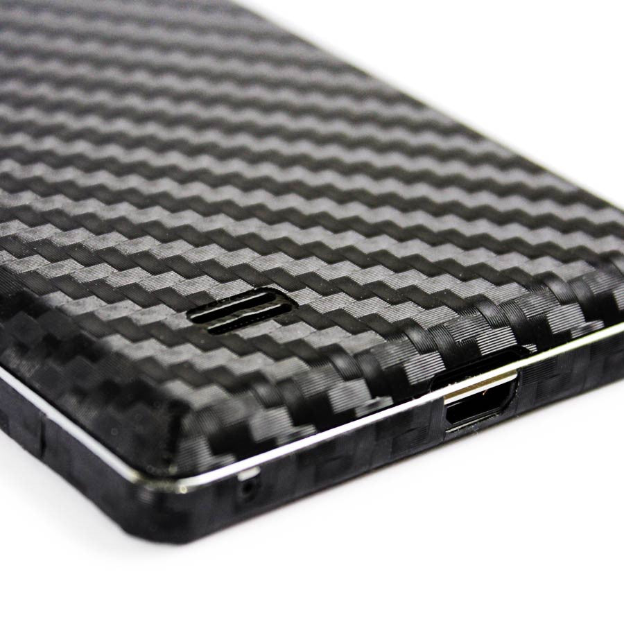 LG Optimus 4X HD Screen Protector + Black Carbon Fiber Skin Protector