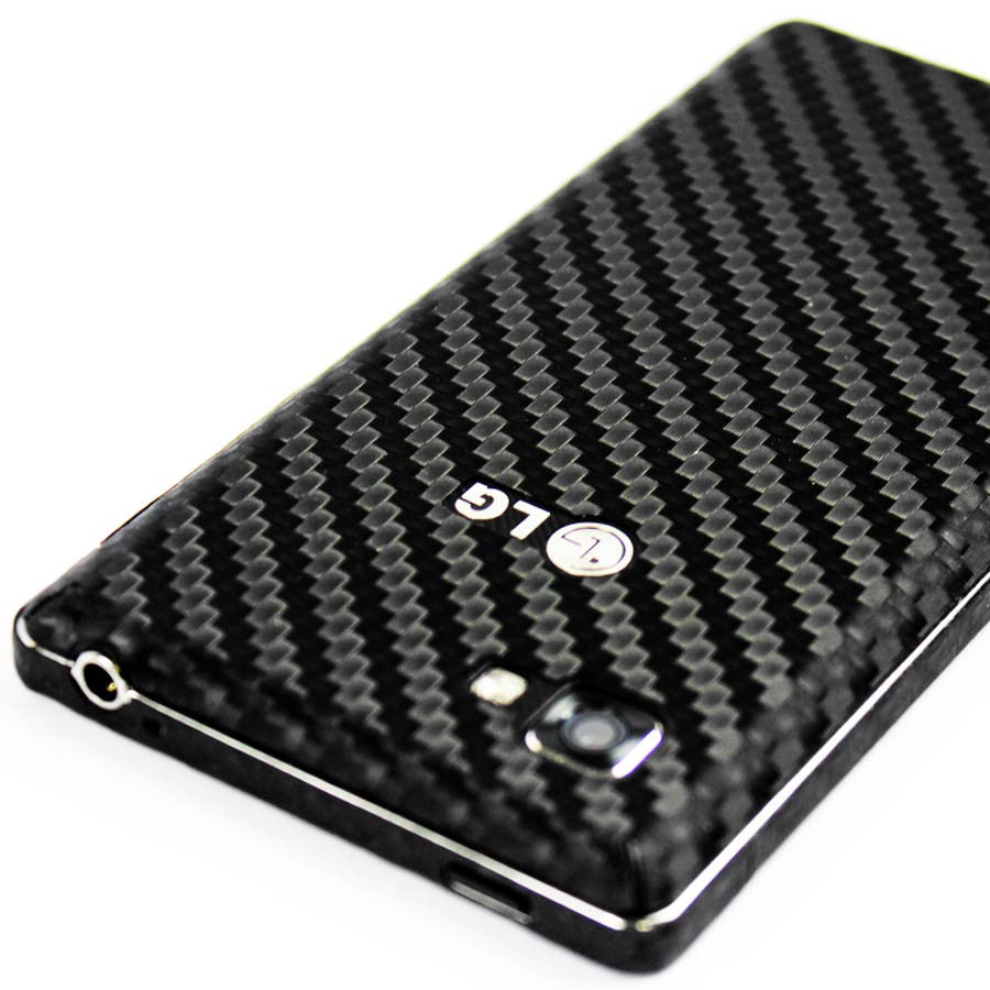 LG Optimus 4X HD Screen Protector + Black Carbon Fiber Skin Protector