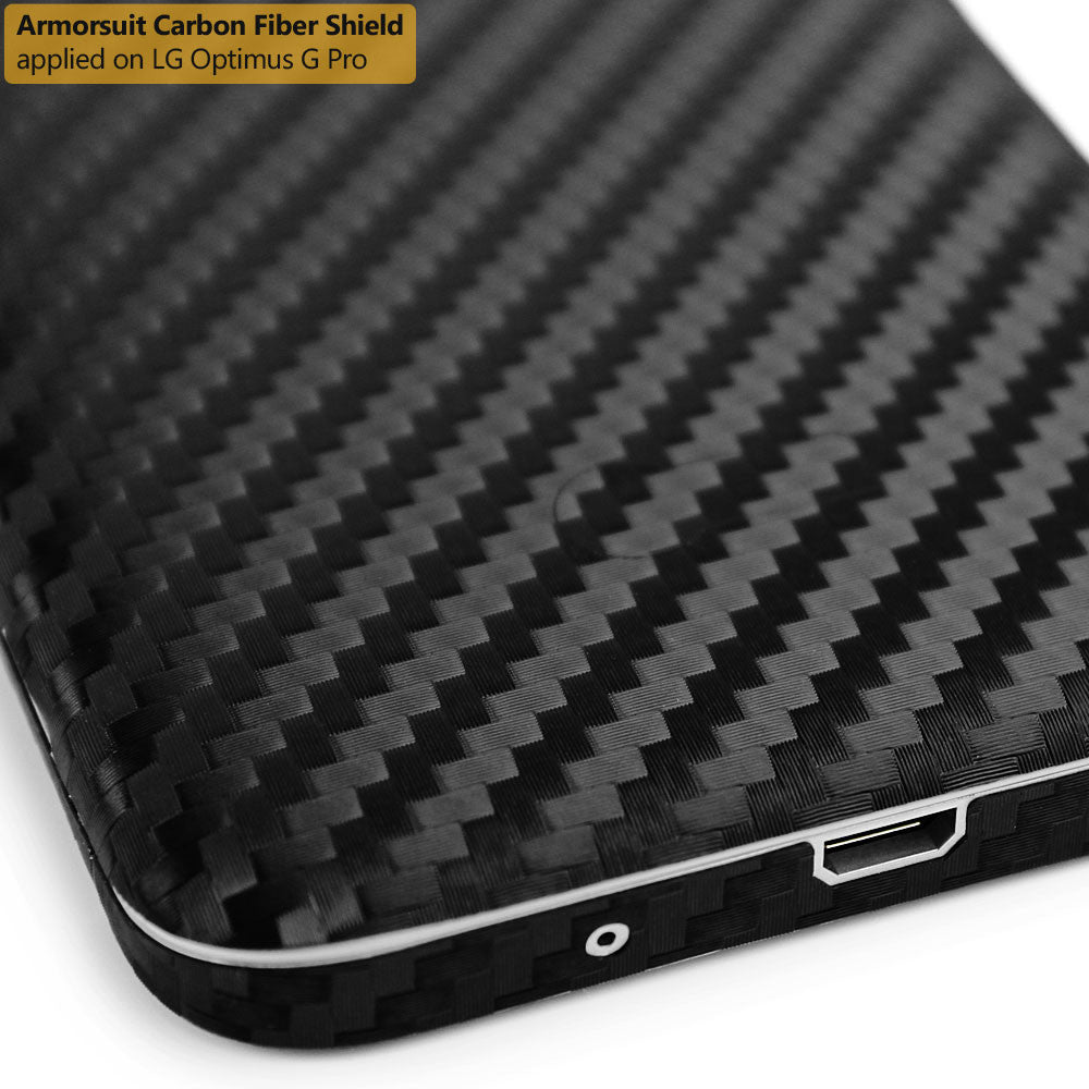 LG Optimus G Pro Screen Protector + Black Carbon Fiber Film Protector