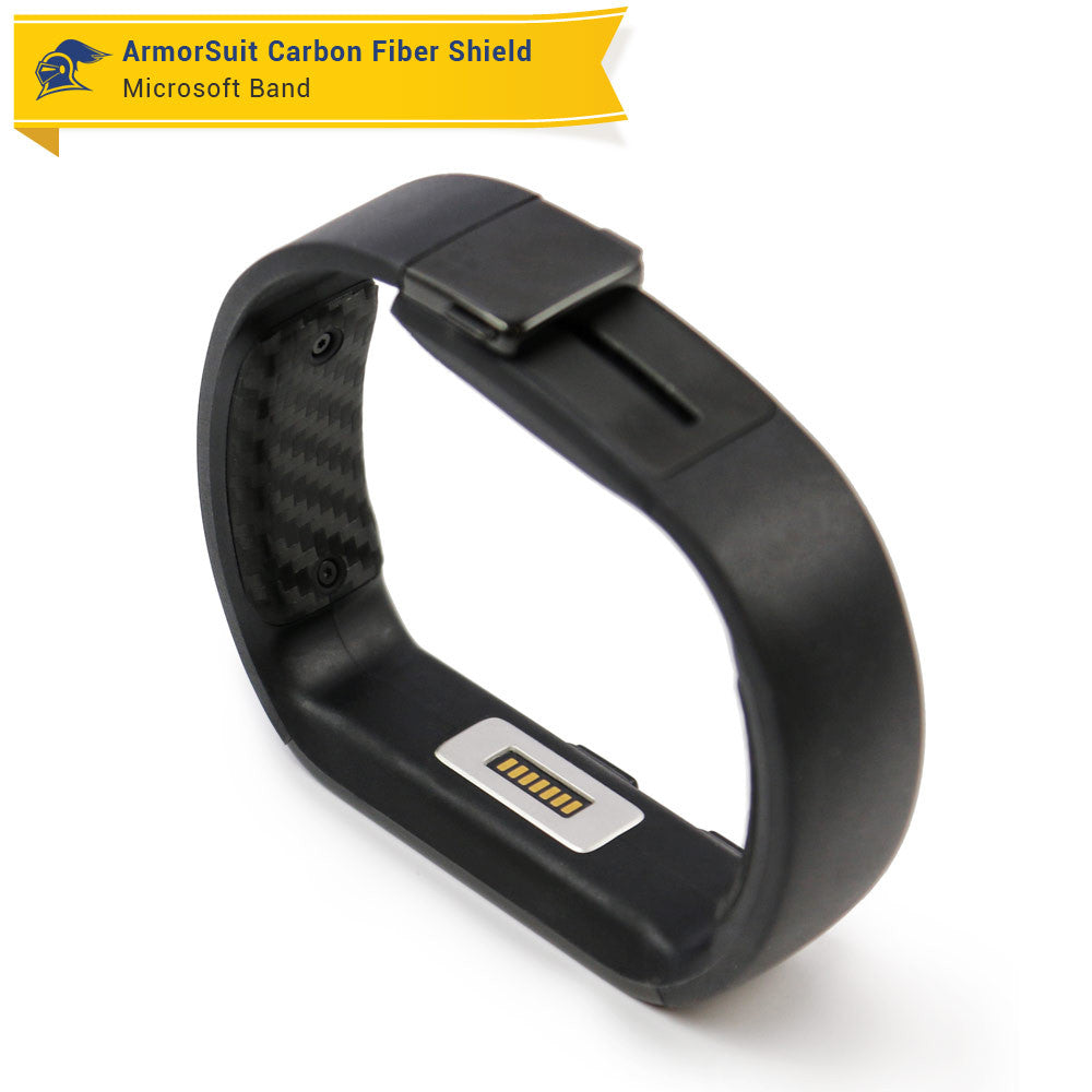 Microsoft Band Small (4M5-00001) Battery Covers ONLY Black Carbon Fiber Skin