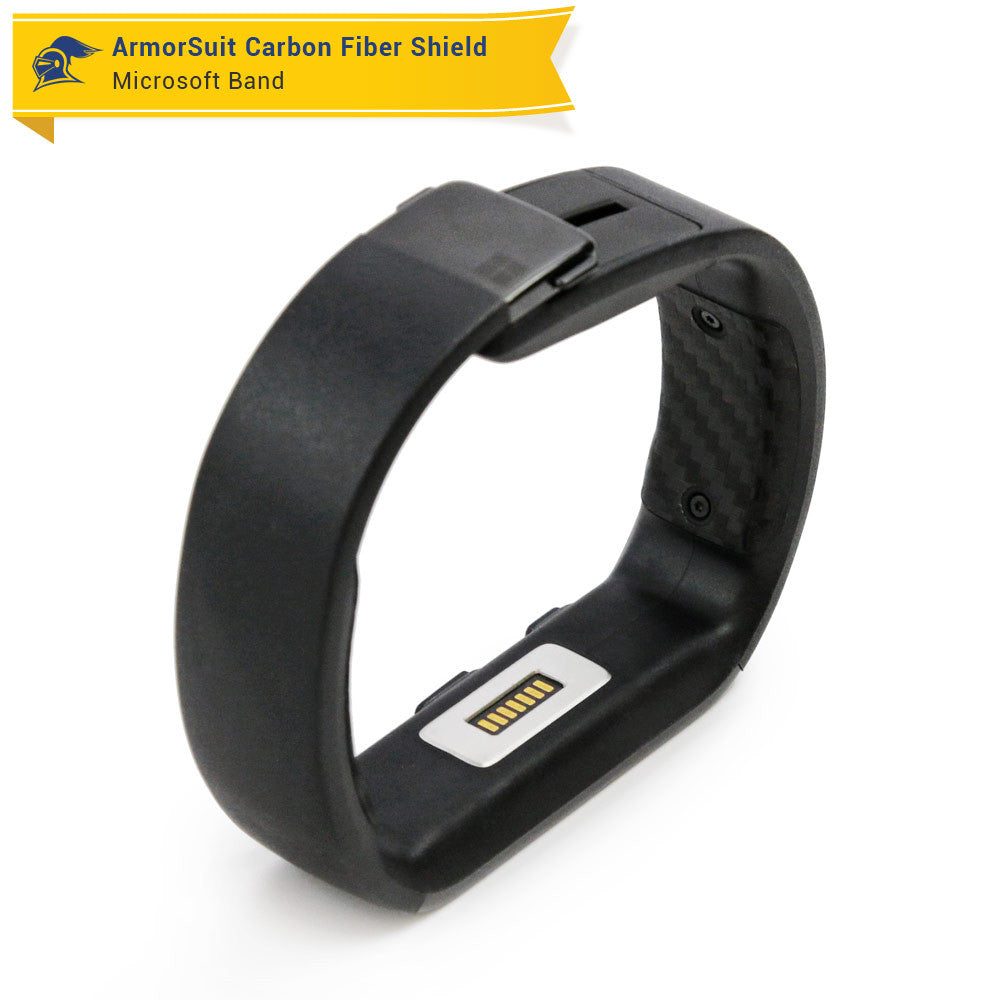 Microsoft Band Small (4M5-00001) Battery Covers ONLY Black Carbon Fiber Skin