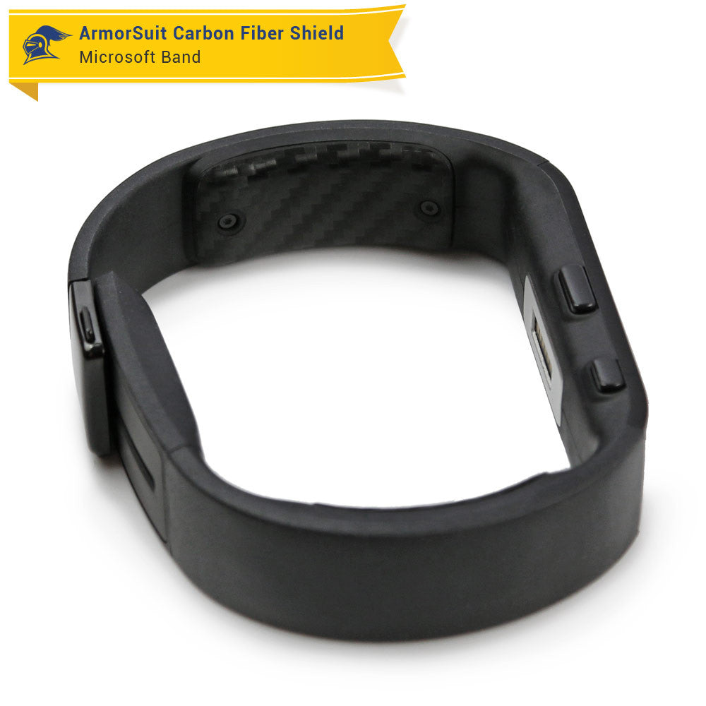 Microsoft Band Small (4M5-00001) Battery Covers ONLY Black Carbon Fiber Skin