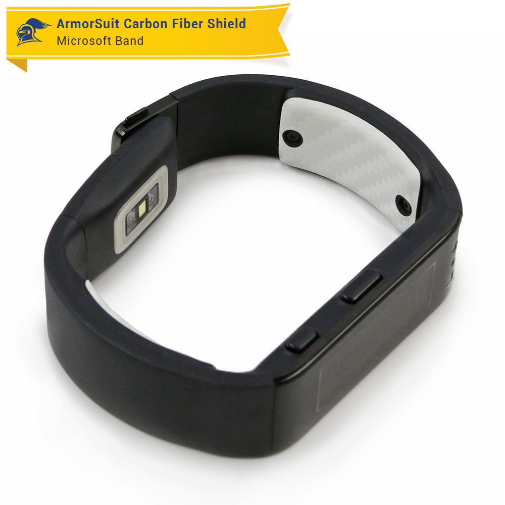 Microsoft Band Medium (4M5-00002) Battery Covers ONLY White Carbon Fiber Skin