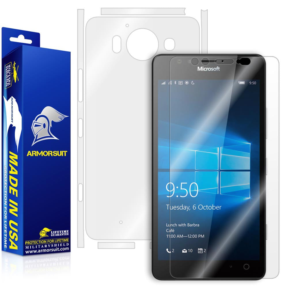 Microsoft Lumia 950 Screen Protector + Full Body Skin Protector