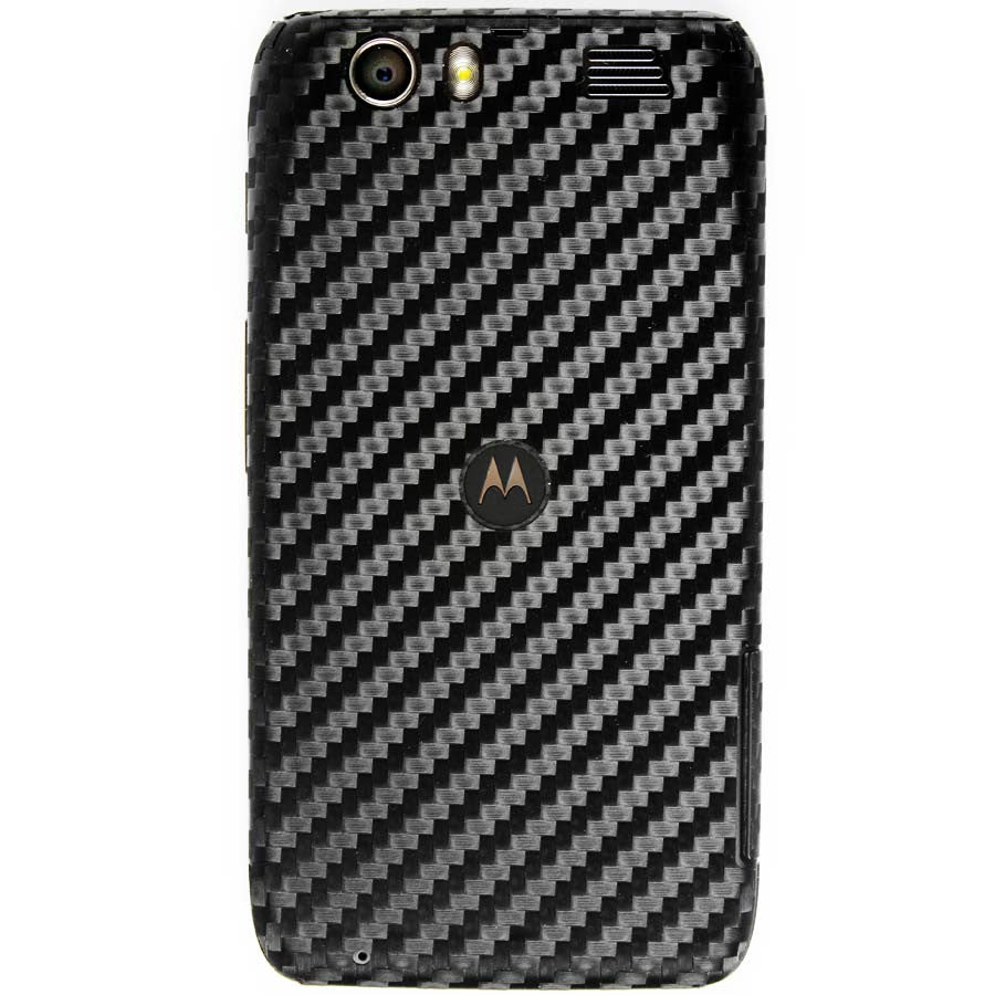 Motorola Atrix HD Screen Protector + Black Carbon Fiber Skin Protector