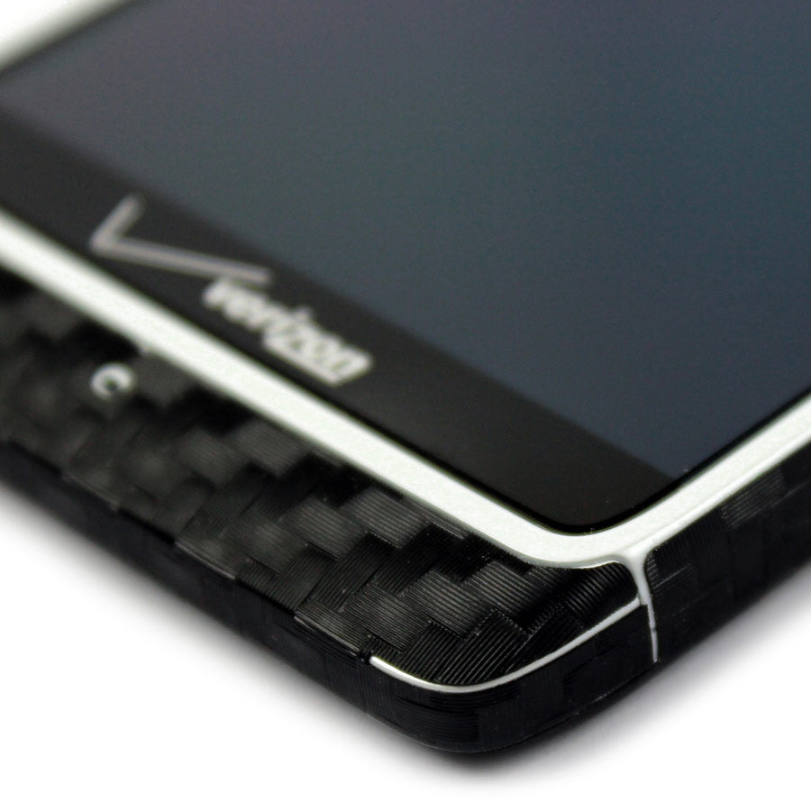 Motorola Luge / Motorola Droid RAZR M Screen Protector + Black Carbon Fiber Skin Protector
