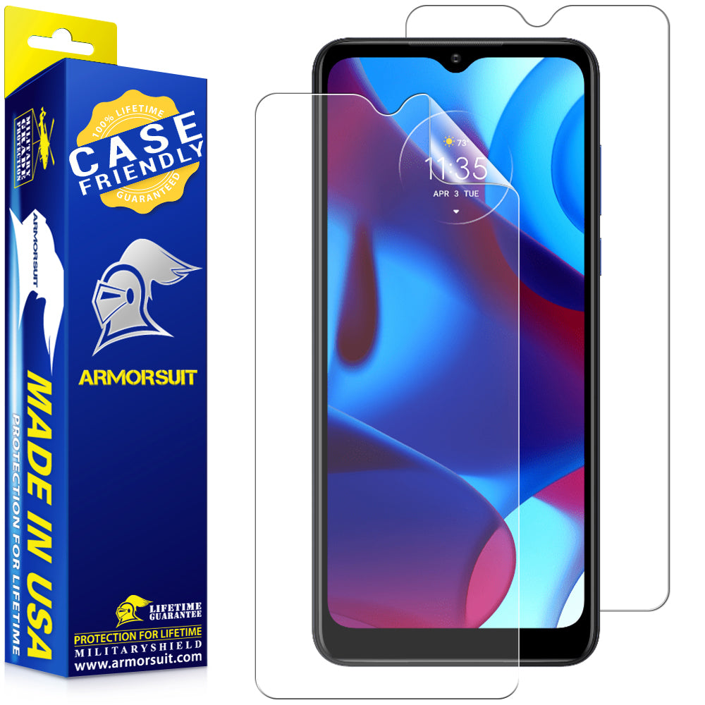 [2 Pack] ArmorSuit MilitaryShield Anti-Glare Screen Protector Designed for Motorola Moto G Pure [6.5 inch] (2021) Case Friendly Anti-Bubble Matte Film