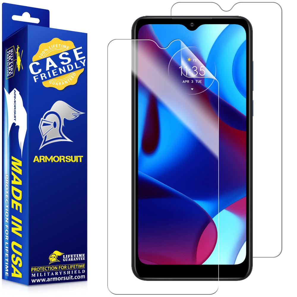 [2 Pack] ArmorSuit MilitaryShield Anti-Glare Screen Protector Designed for Motorola Moto G Pure [6.5 inch] (2021) Case Friendly Anti-Bubble Clear Film