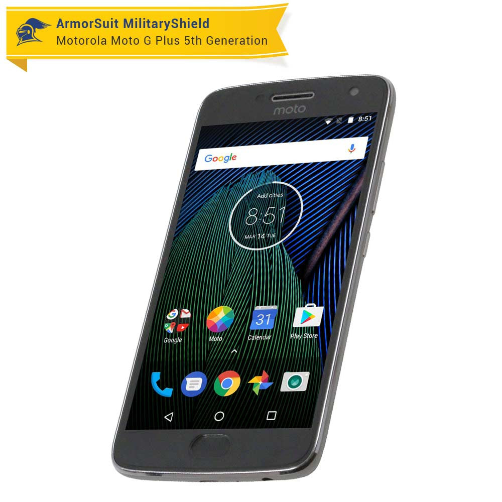 [2 Pack] Motorola Moto G Plus 5th Generation Case-Friendly Screen Protector