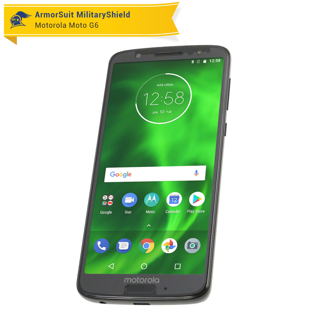 [2 Pack] Motorola Moto G6 Matte Case Friendly Screen Protector