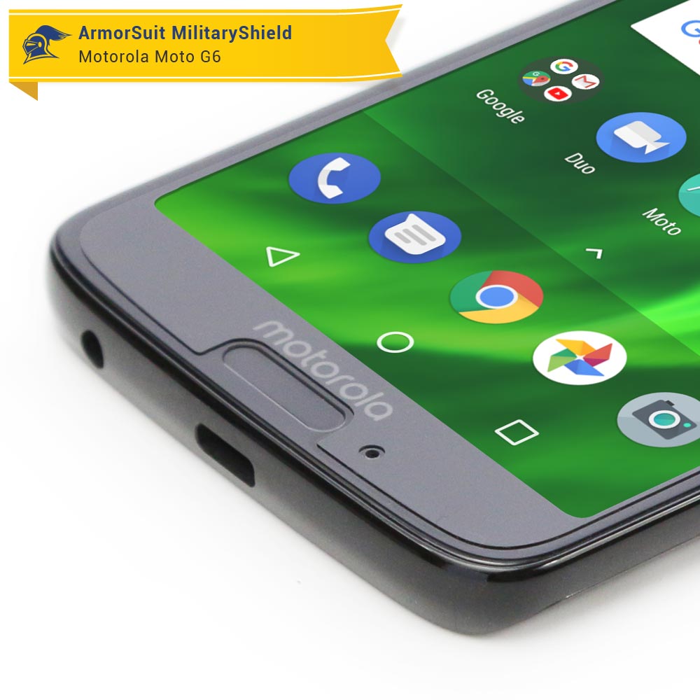 [2 Pack] Motorola Moto G6 Matte Case Friendly Screen Protector