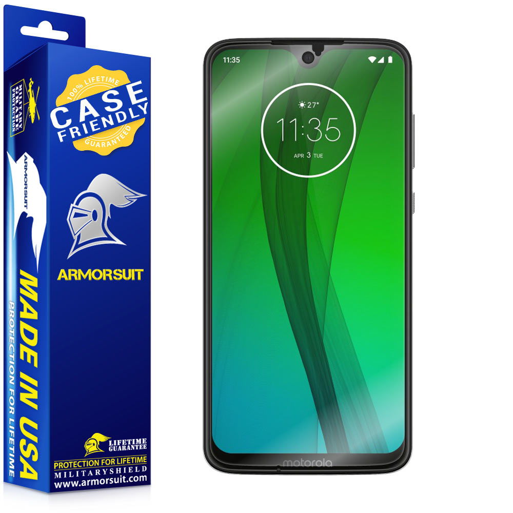 [2 Pack] Motorola Moto G7 Case Friendly Screen Protector