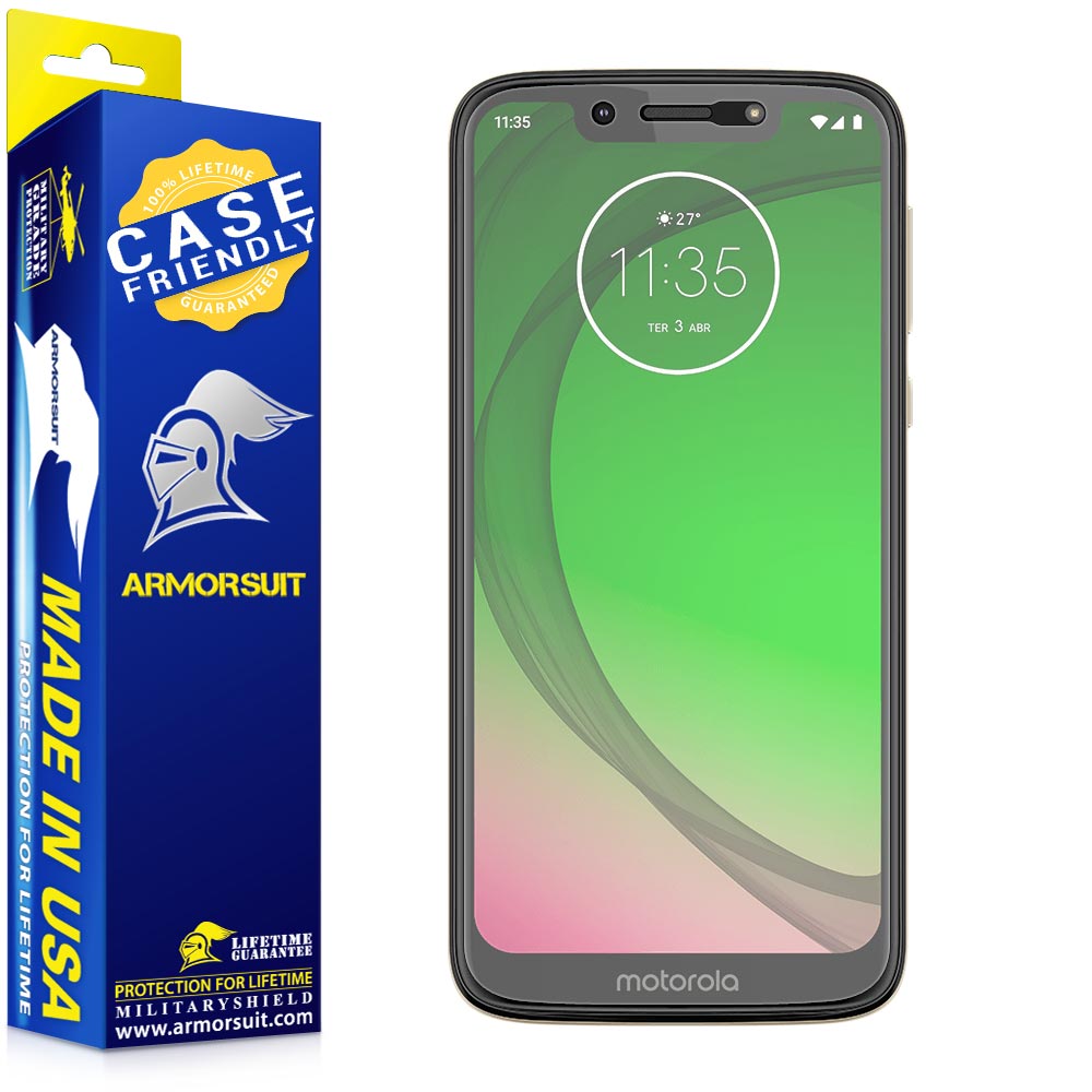 [2 Pack] Motorola Moto G7 Play Matte Case Friendly Screen Protector