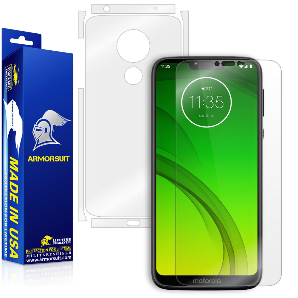 Motorola Moto G7 Power Screen Protector + Full Body Skin Protector