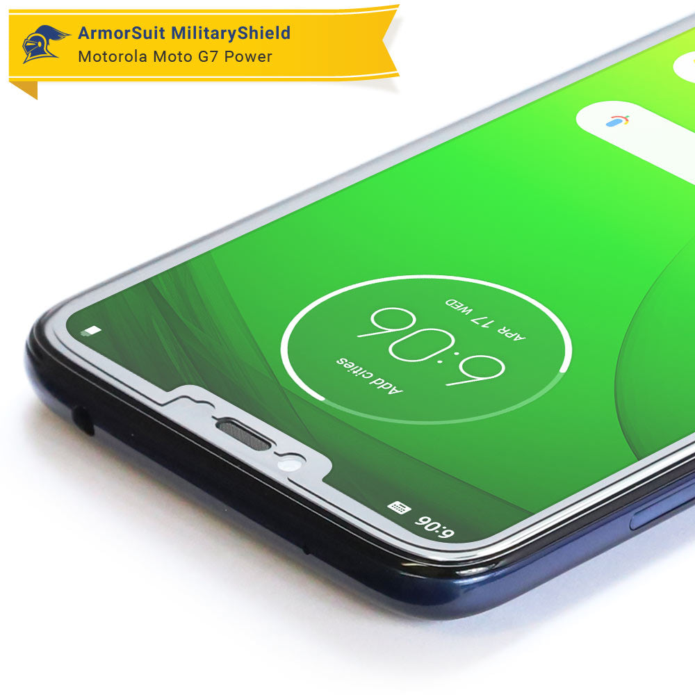 [2 Pack] Motorola Moto G7 Power Matte Case Friendly Screen Protector