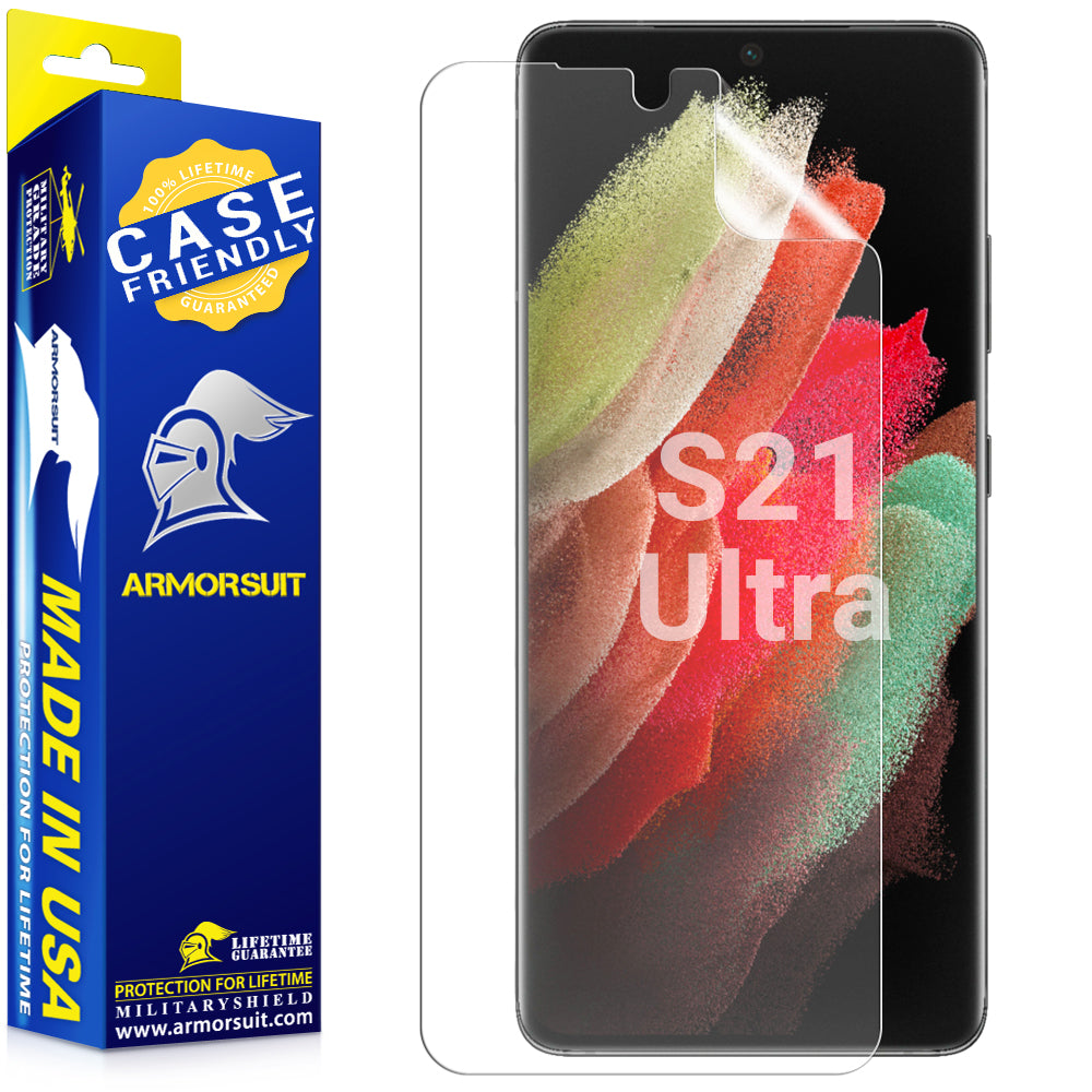 [2-Pack] Samsung Galaxy S21 Ultra (6.8) Screen Protector - Case-Friendly Matte