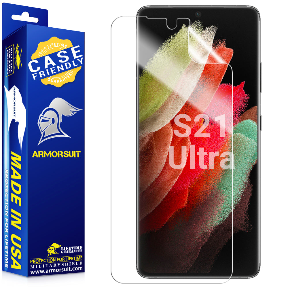 [2-Pack] Samsung Galaxy S21 Ultra (6.8) Screen Protector - Case-Friendly