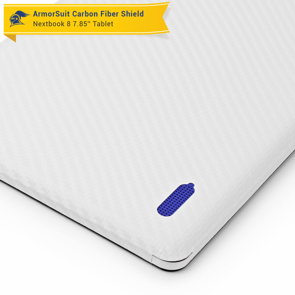 Nextbook 8 7.85'' Tablet NX785QC8G Quad Core Screen Protector + White Carbon Fiber