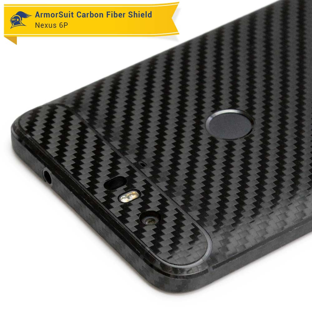 Huawei Nexus 6P Screen Protector + Black Carbon Fiber Full Body Skin Protector