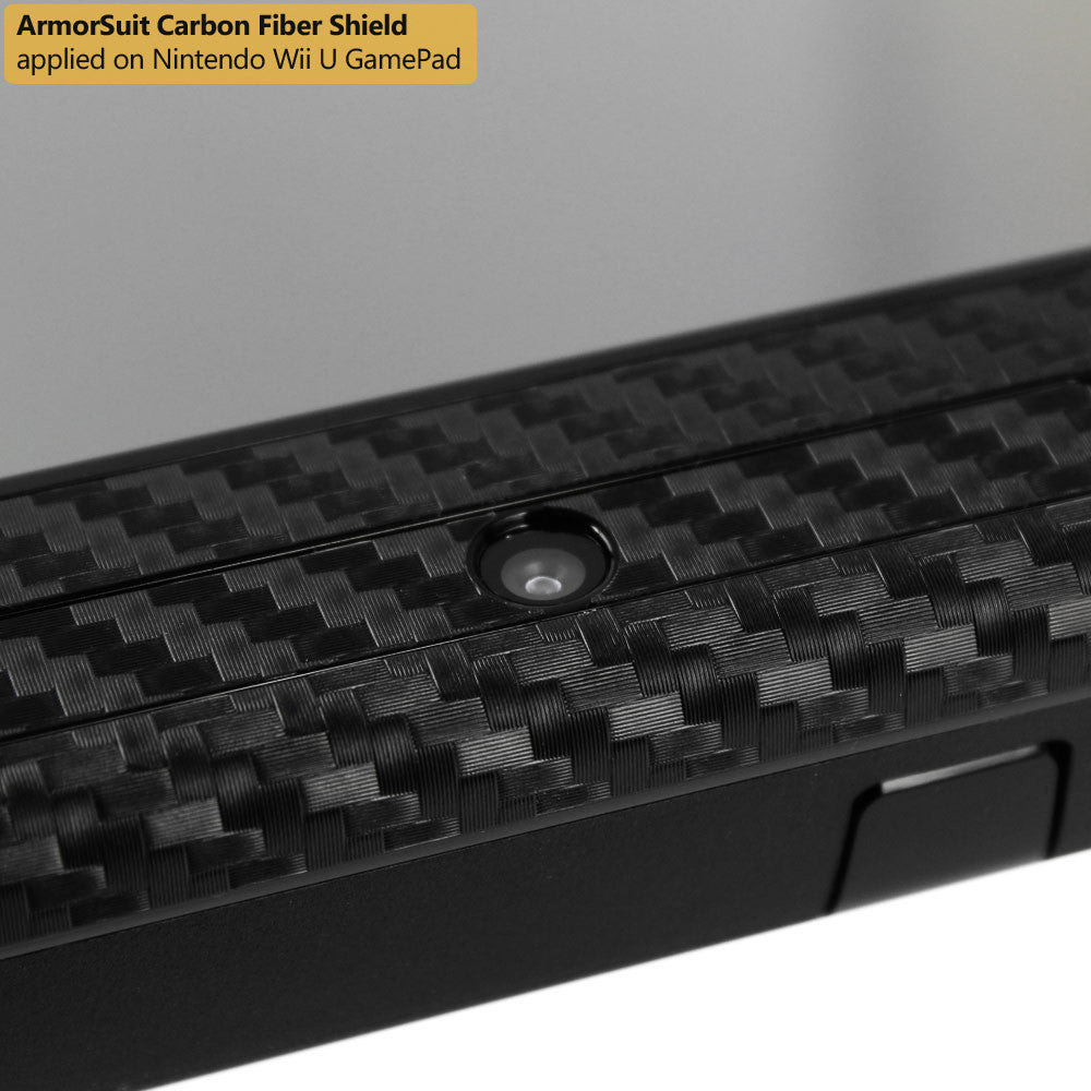 Nintendo Wii U GamePad Screen Protector + Black Carbon Fiber Film Protector
