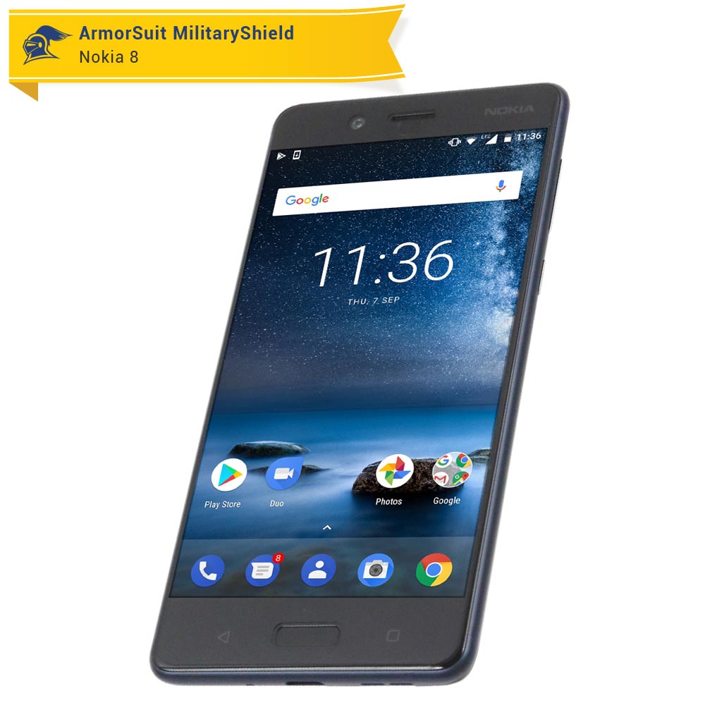 [2 Pack] Nokia 8 Case-Friendly Screen Protector