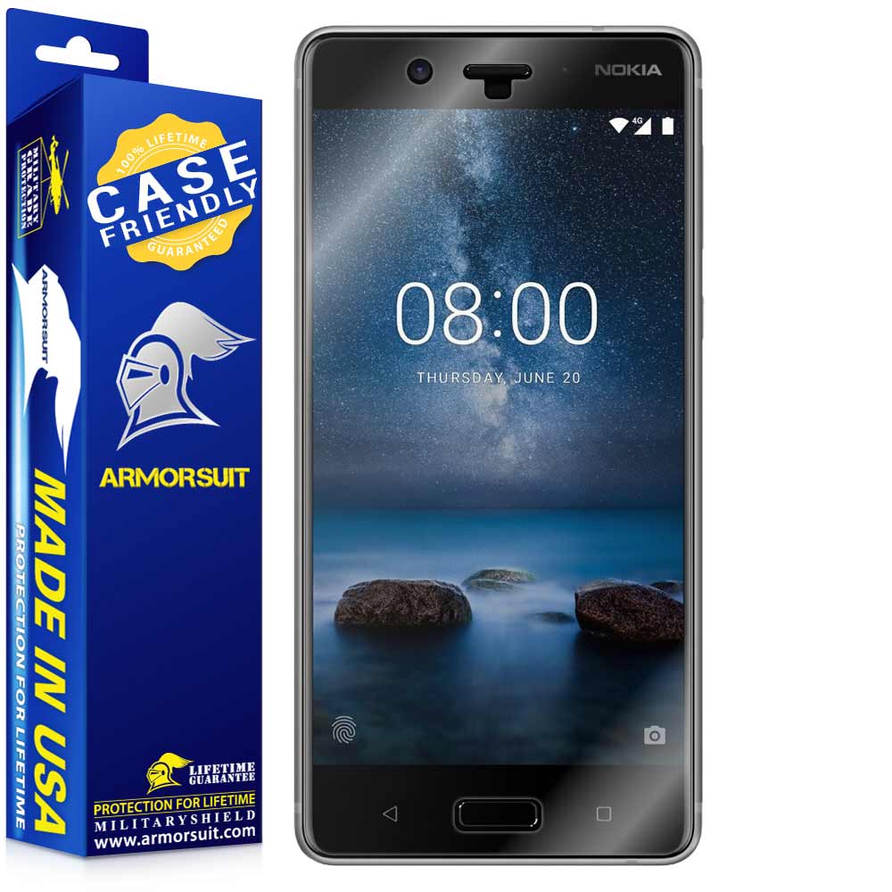 [2 Pack] Nokia 8 Case-Friendly Screen Protector