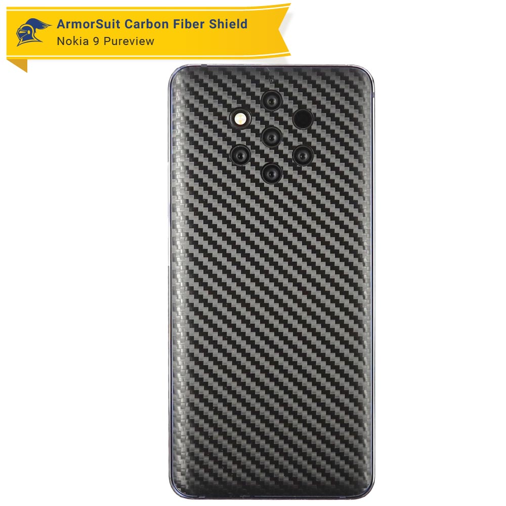 Nokia 9 Pureview Screen Protector + Black Carbon Fiber