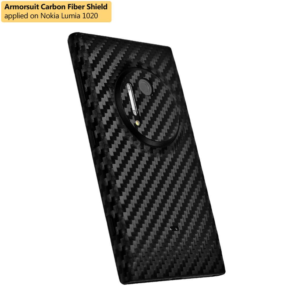 Nokia Lumia 1020 Screen Protector + Black Carbon Fiber Film Protector