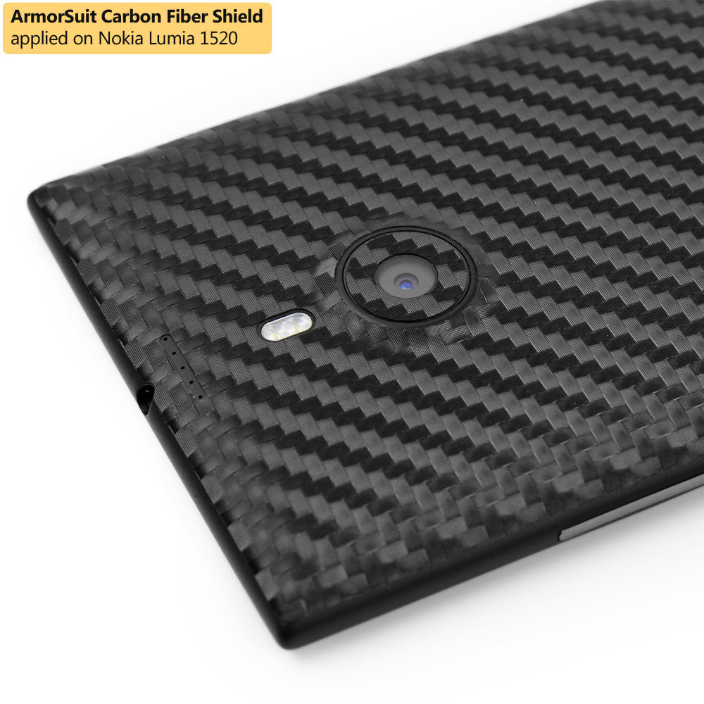 Nokia Lumia 1520 Screen Protector + Black Carbon Fiber Film Protector